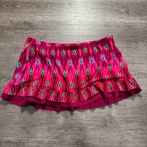 Title Nine‎ Skort Womens XL Pink Geometric Stretch Hike Golf Gorpcore Pickleball